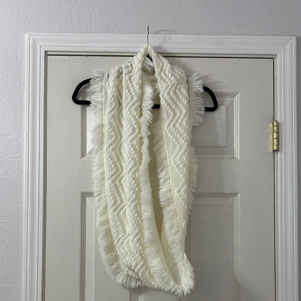 INC International Concepts Elegant Cream Textured Scarf